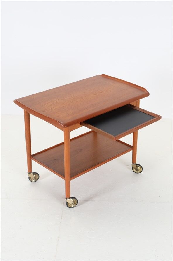 Mogens Hansen teak serving trolley with tray / Mid Century / Danish Modern Design / 1960s