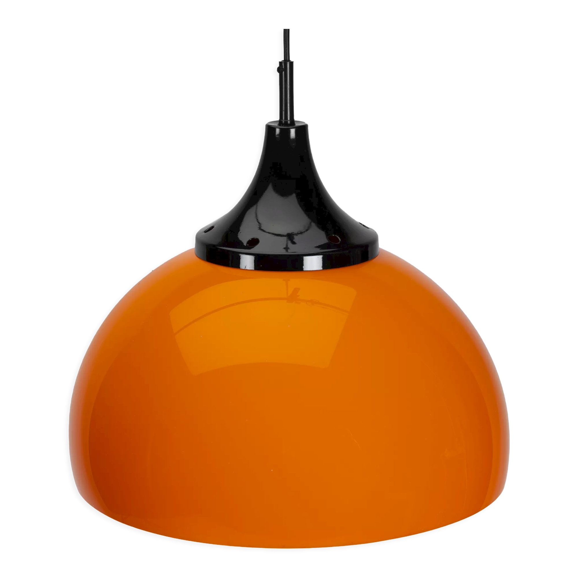 Orange space age pendant lamp