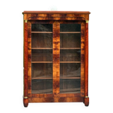 Empire Style Mahogany Display Cabinet/Bookcase, 19th Century