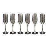 Lalique Royal signed champagne flutes