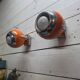 Pair of vintage 70s eyeball wall lights.
