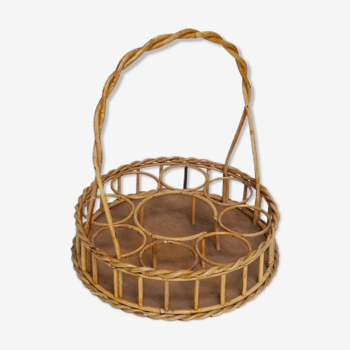 Bottle holder and rattan glasses