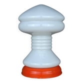 Lampe de table en verre opalin blanc, Italie, années 1970