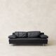 Rolf Benz 355 – 3-seater sofa in anthracite grey leather, German design.