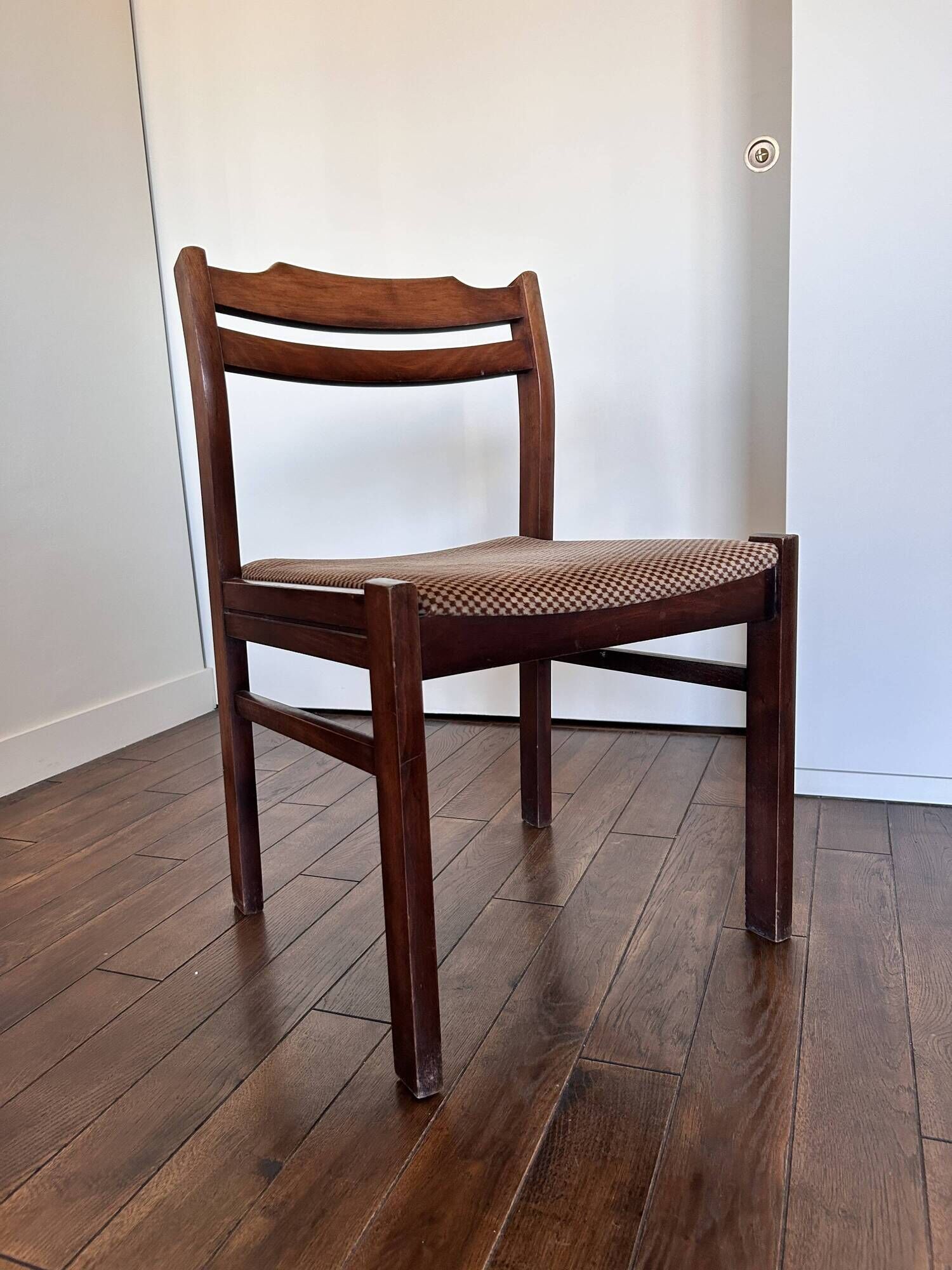 Set of 4 vintage solid wood chairs