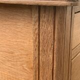 Solid desk in raw oak handles art deco shells