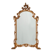 Large 20th Century Louis XV Baroque Gilt Wooden Mirror, Belgium 1950s