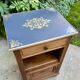 Refurbished Art Deco furniture – satin black & gold accents, one-of-a-kind piece