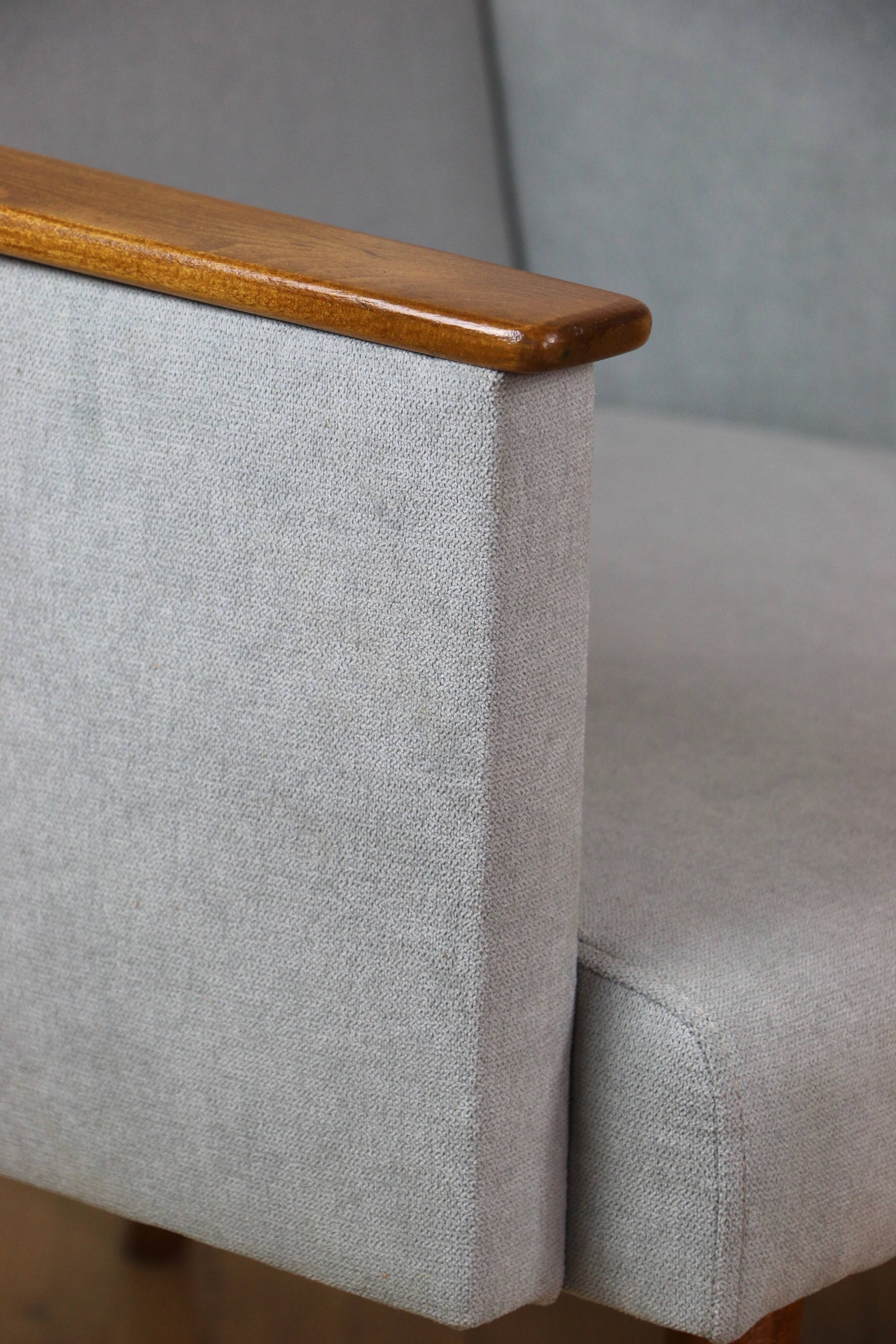 Vintage Art Deco Loft armchair - blue sky