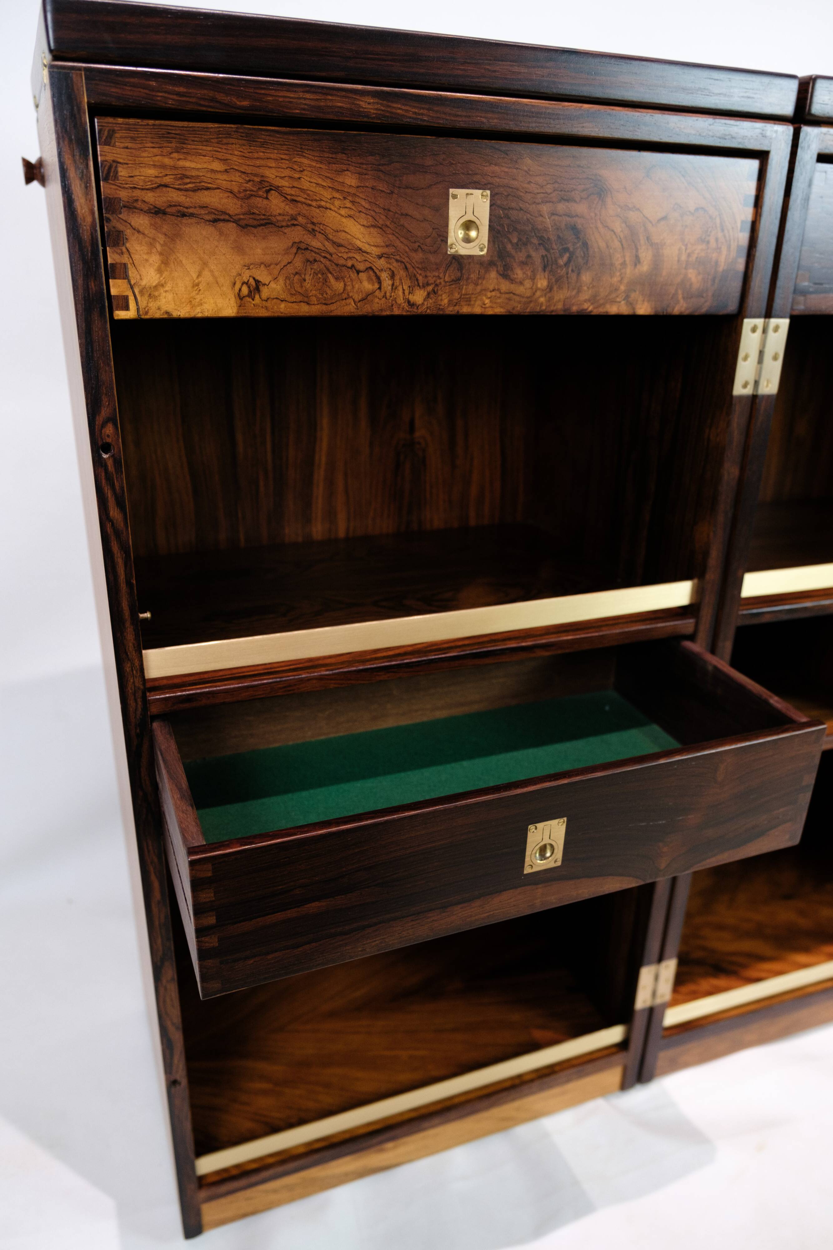 Captain´s Bar Made In Rosewood With wheels by Dyrlund From 1960s