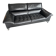 Two-seater black leather sofa Roche Bobois