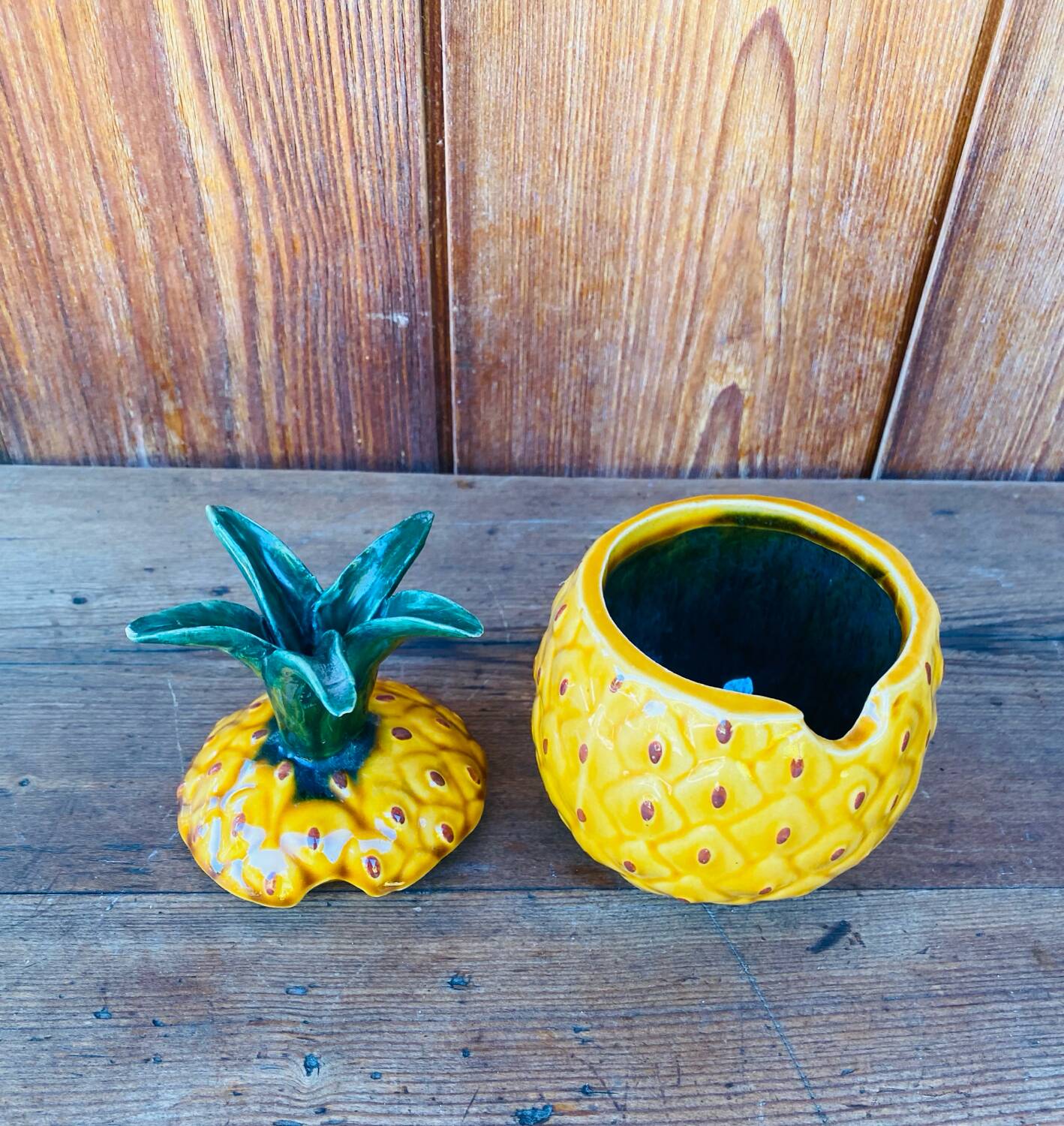 Pineapple pot in slip