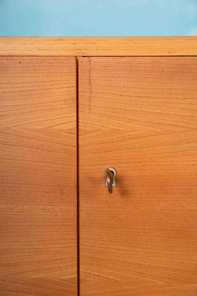Vintage blond sideboard 60s minimalist credenza
