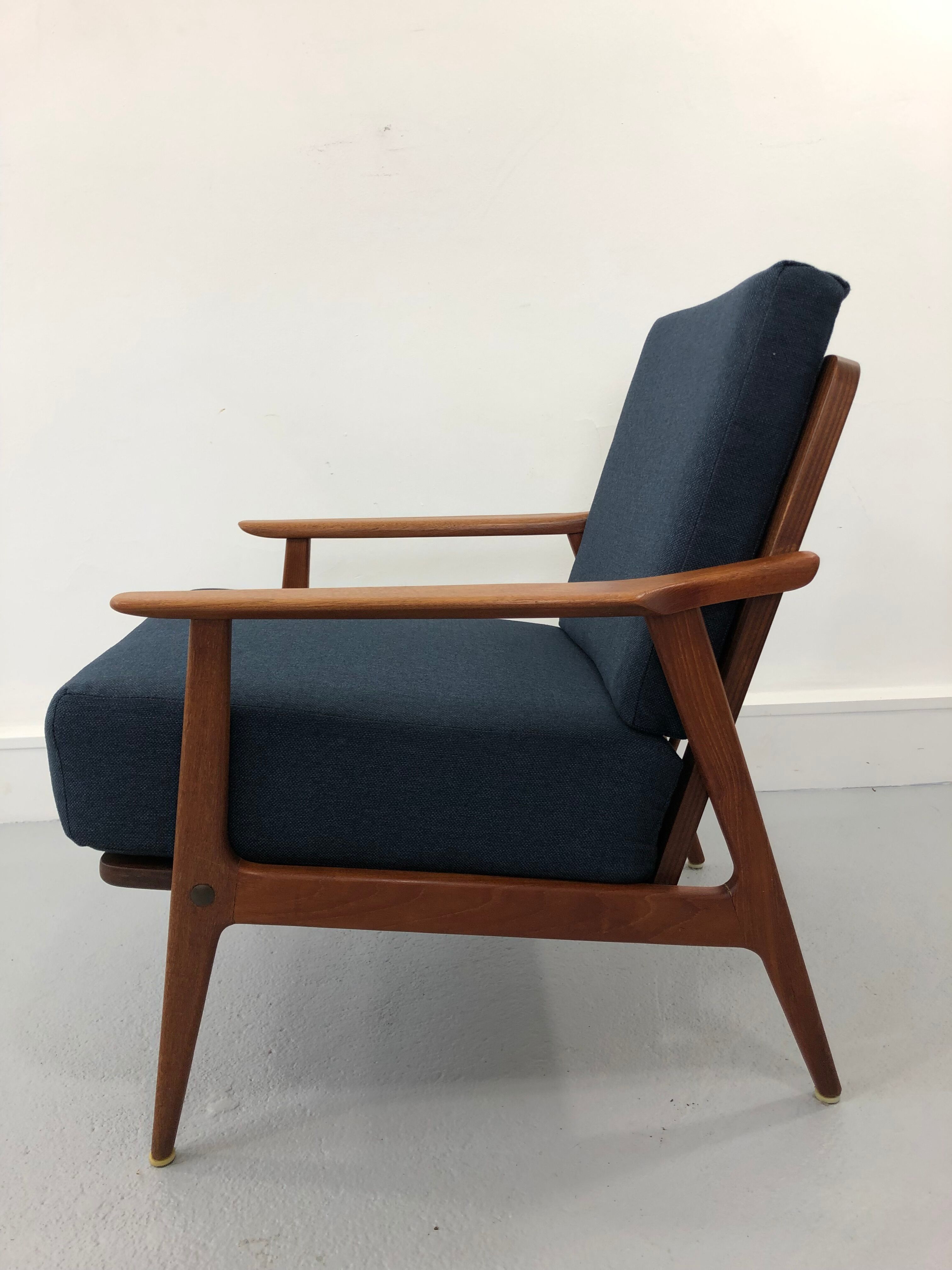 Vintage danish teak lounge chair, 1970s
