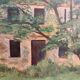 French vintage oil painting, signed Martínez, 1950