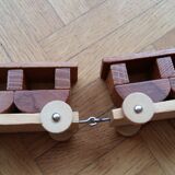 Miniature holzkuns loquai wooden train set