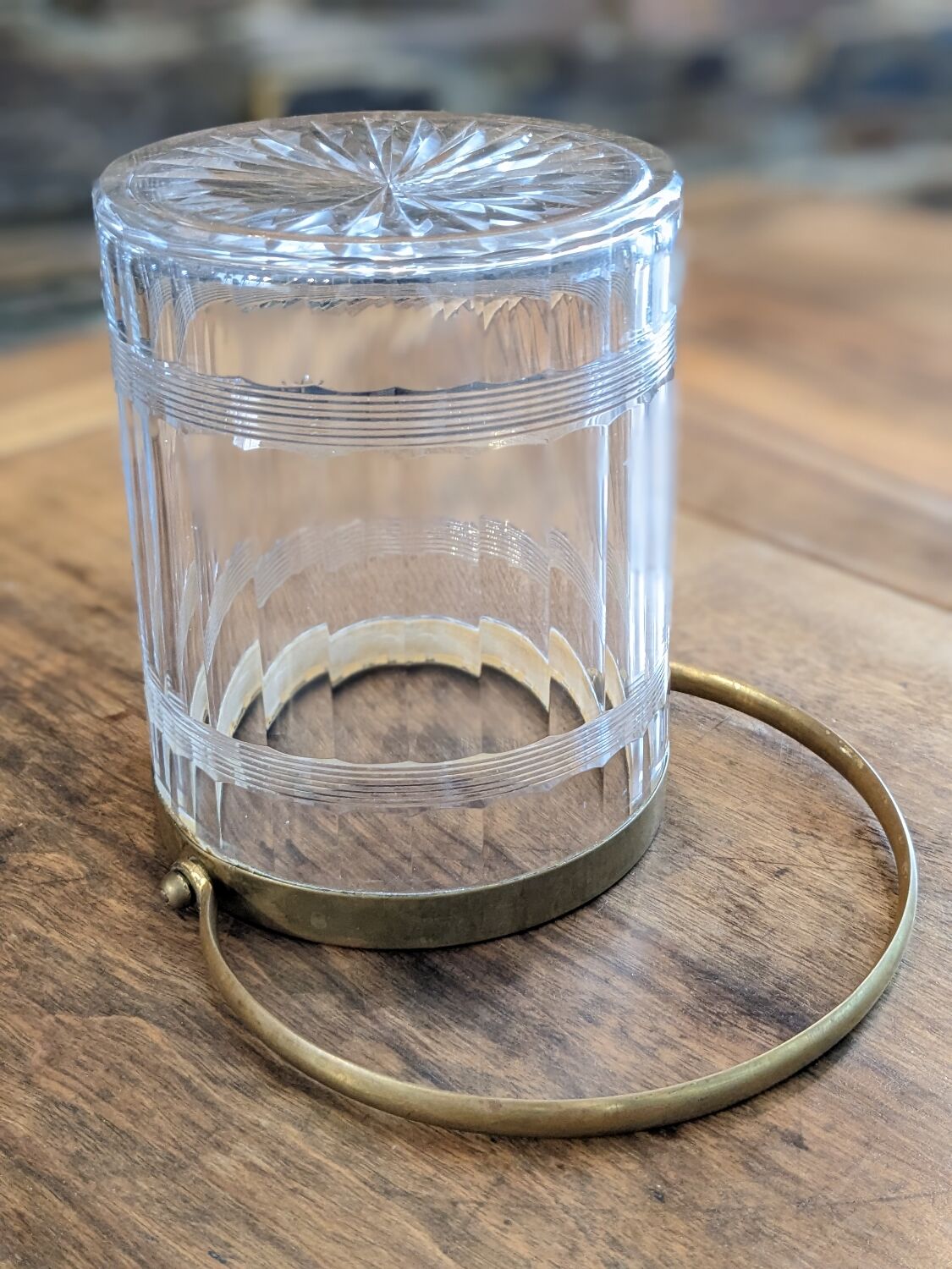 Art deco ice bucket in Baccarat crystal