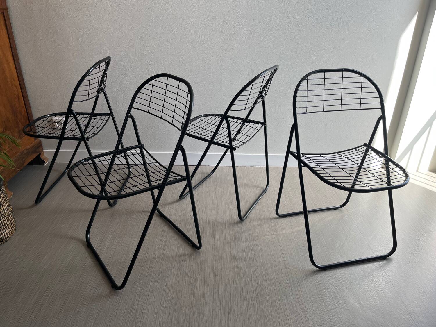 Vintage folding chairs Aland by Niels Gammelgaard