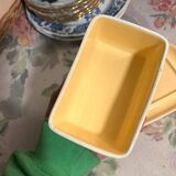 Yellow butter dish