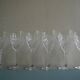 Set of 6 Saint Louis Chantilly crystal wine glasses