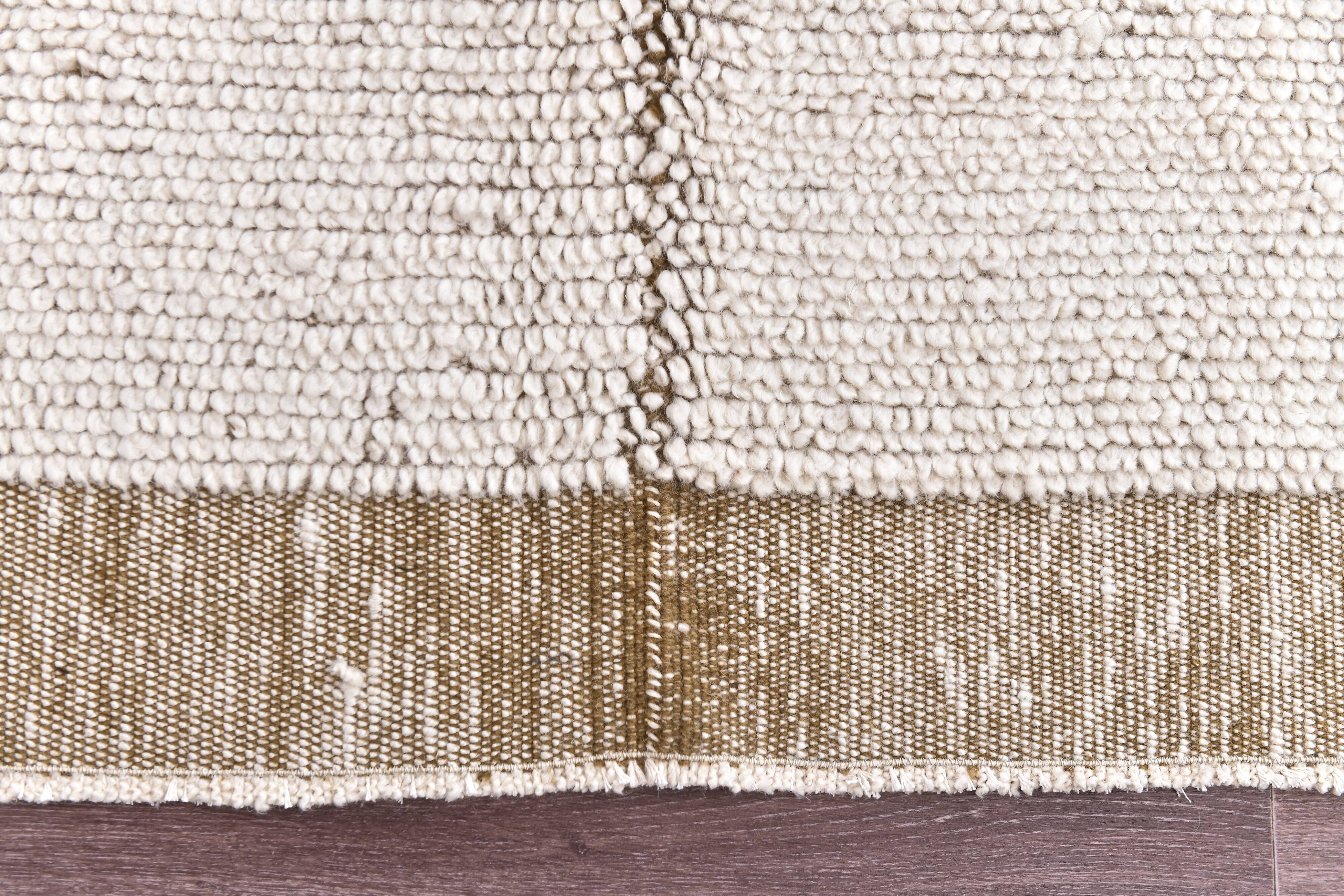 Mustards medium shaggy wool carpet , Hand made wool carpet