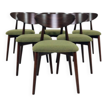 Eucalyptus green boucle dining chairs