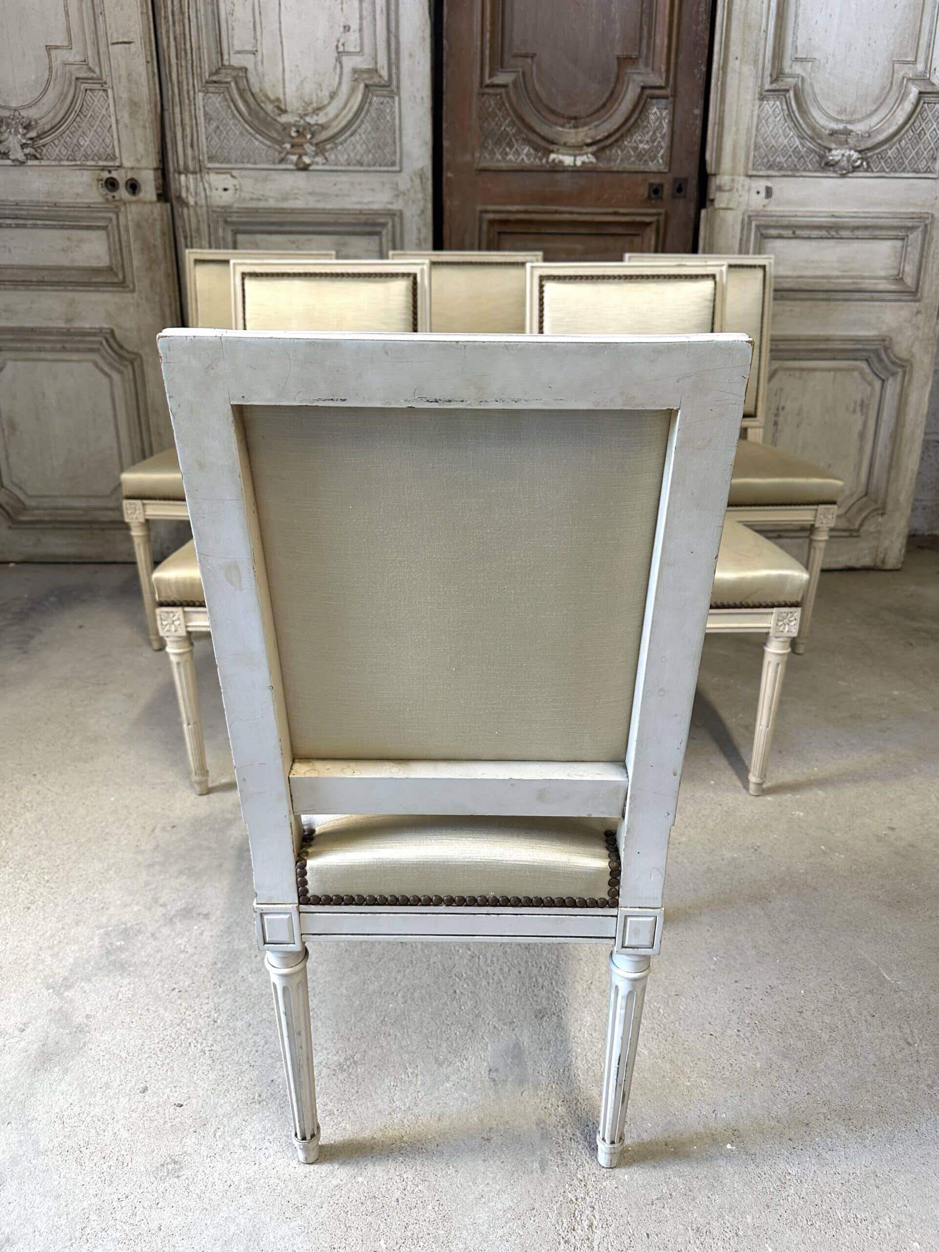 Set of 6 Louis XVI chairs circa 1960