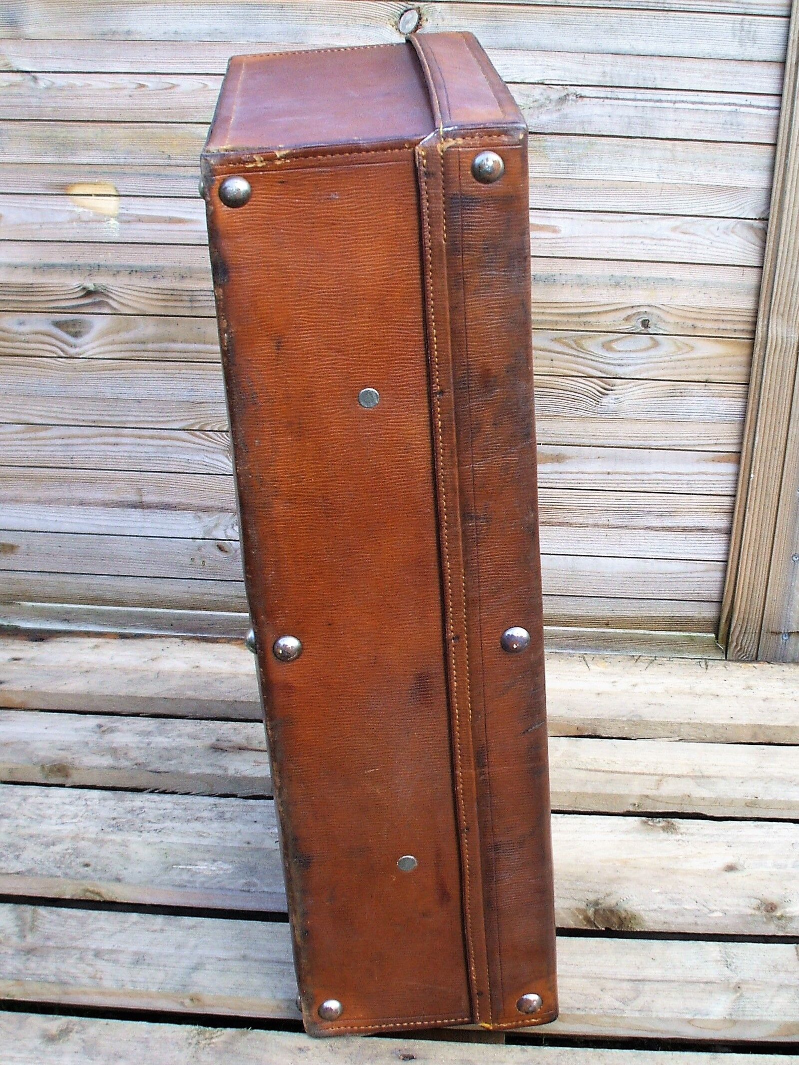Old leather suitcase