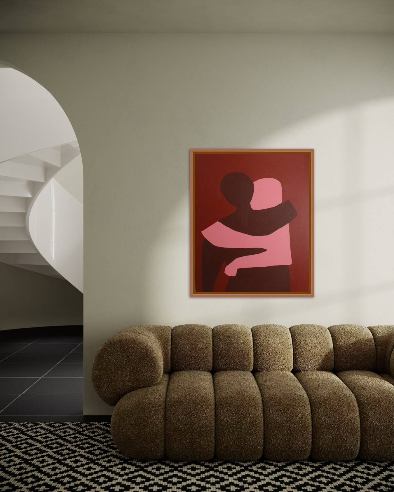 Painting on stretched canvas "can i hold you" 100x81cm