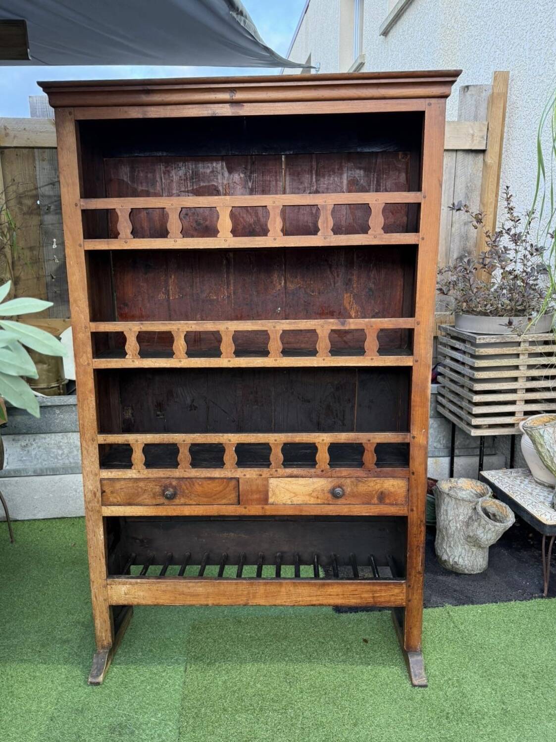 19th-century oak draining dresser