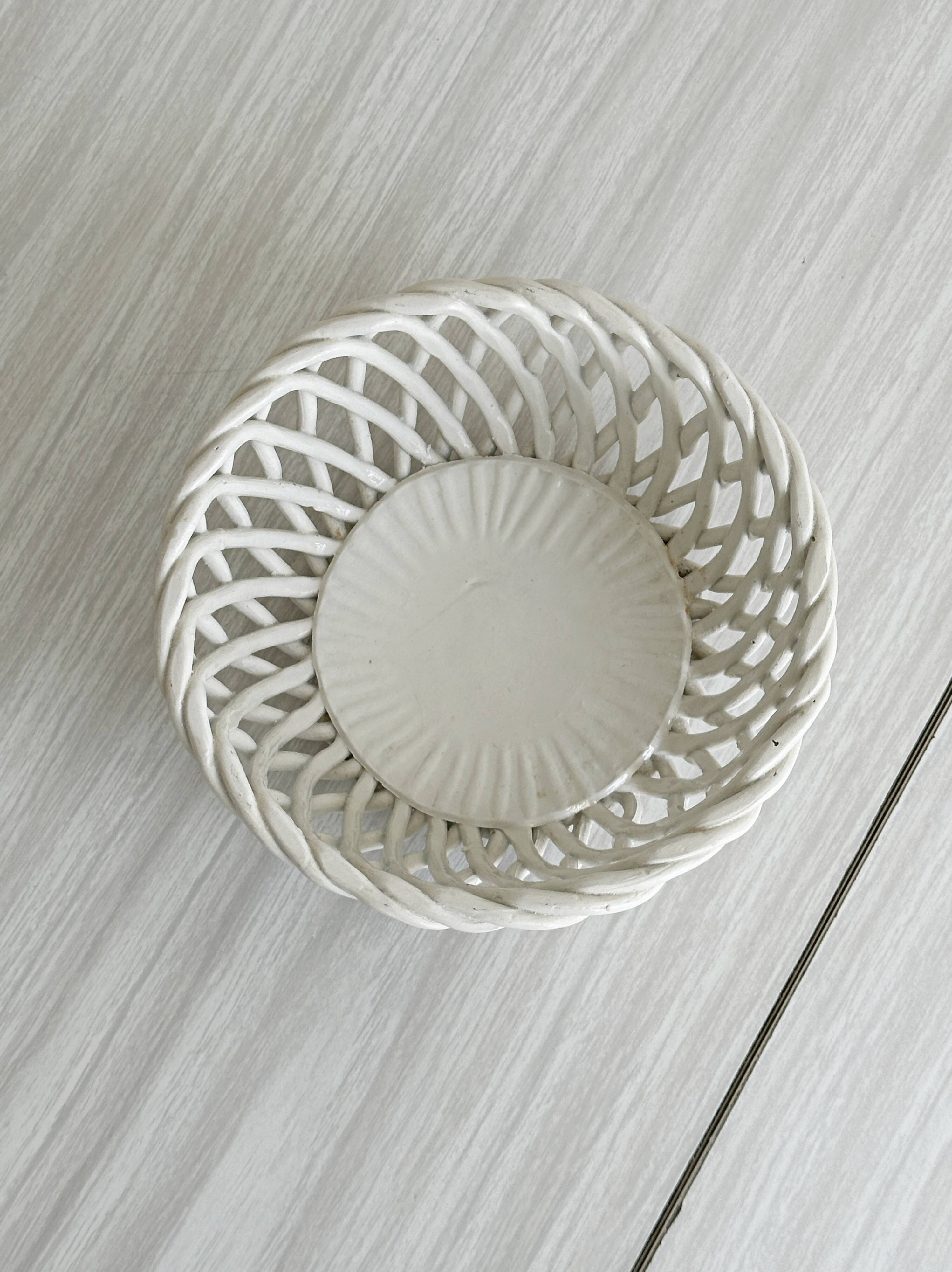 White openwork cup