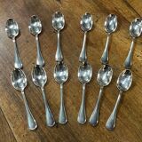 Series of 12 teaspoons in silver metal with their box