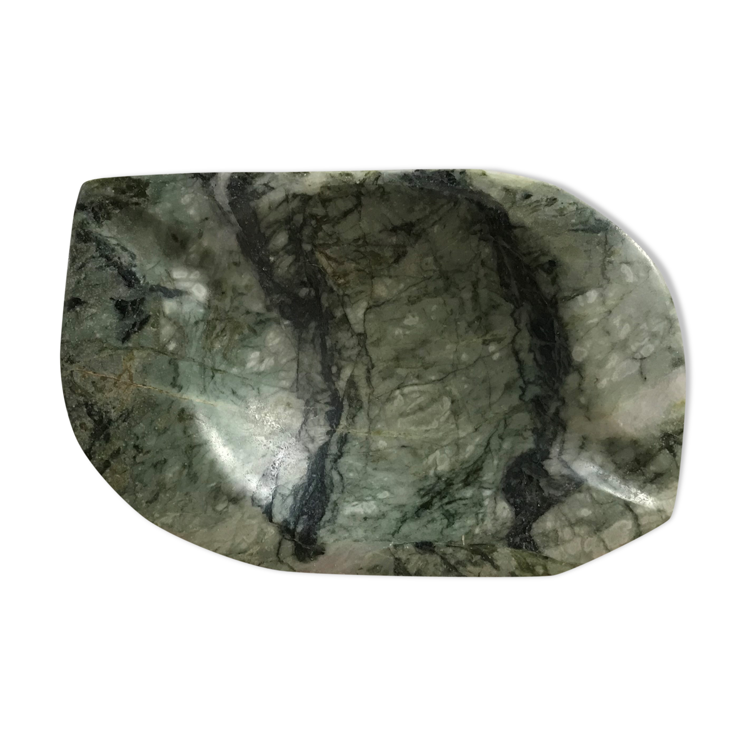 Green marble ashtray
