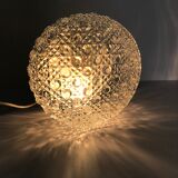 Round ceiling light in chiseled glass