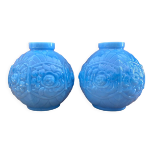 Paire de vase boule art déco en
