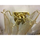 Clear-gold “selle” murano glass wall sconces