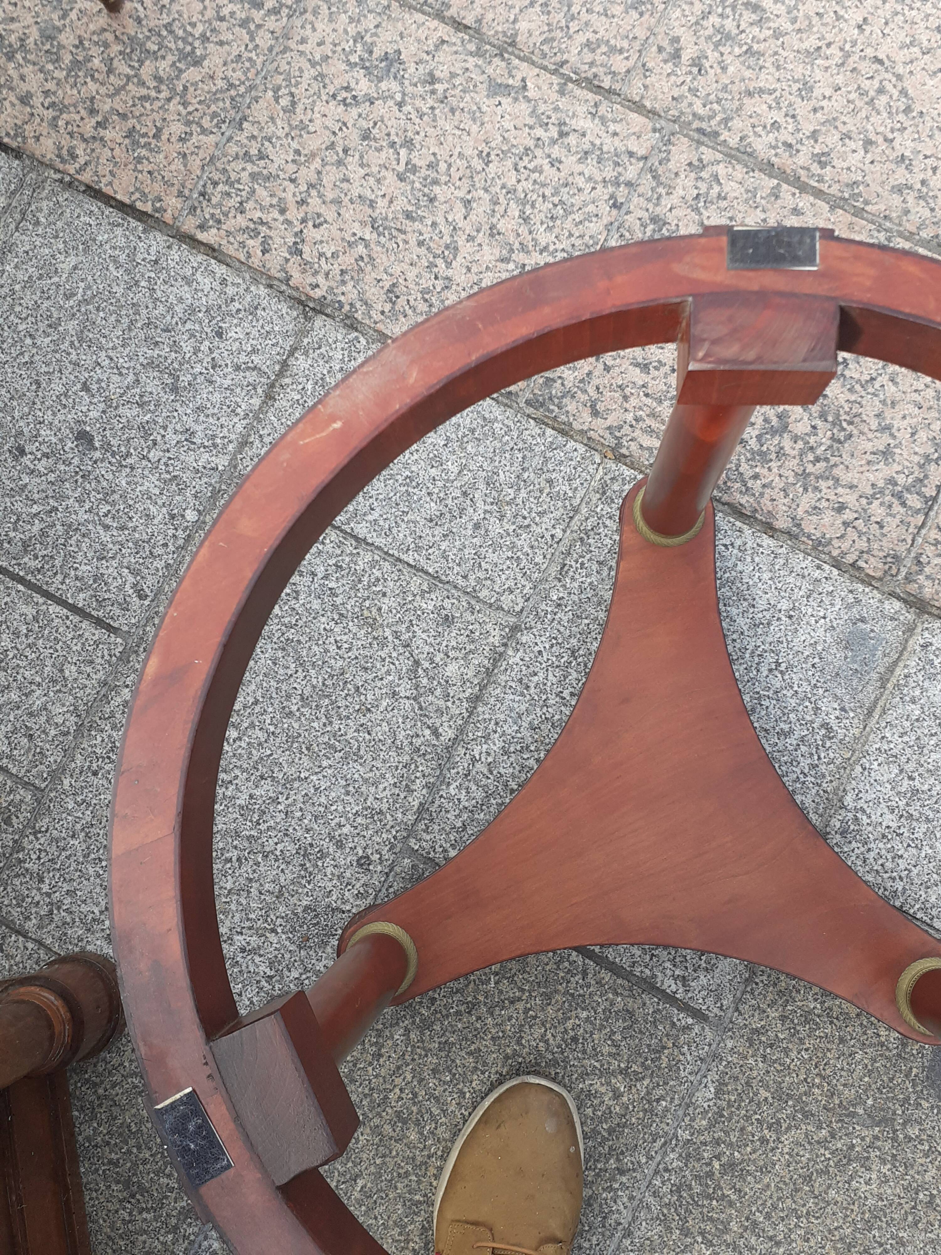 Ancient Gueridon with marble top side table empire style