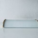 Brass and glass wall light