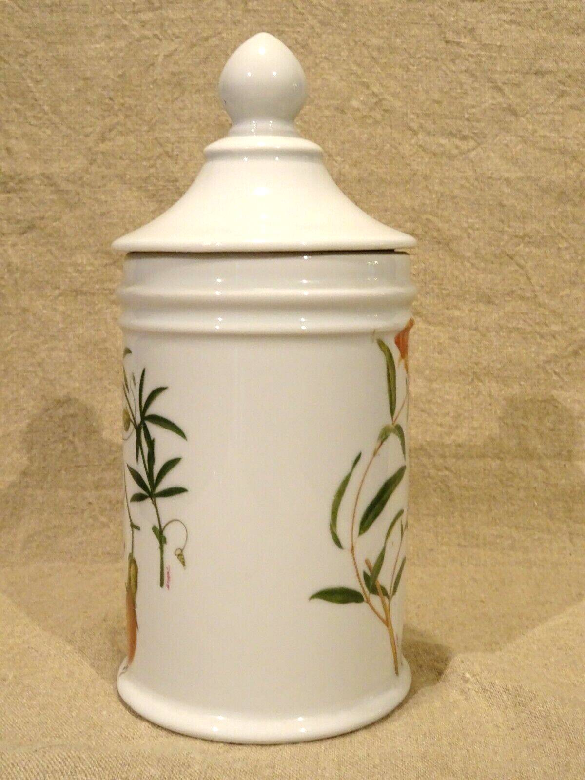 Porcelain medicine jar creations Deshoulieres Passiflora Punica granatum