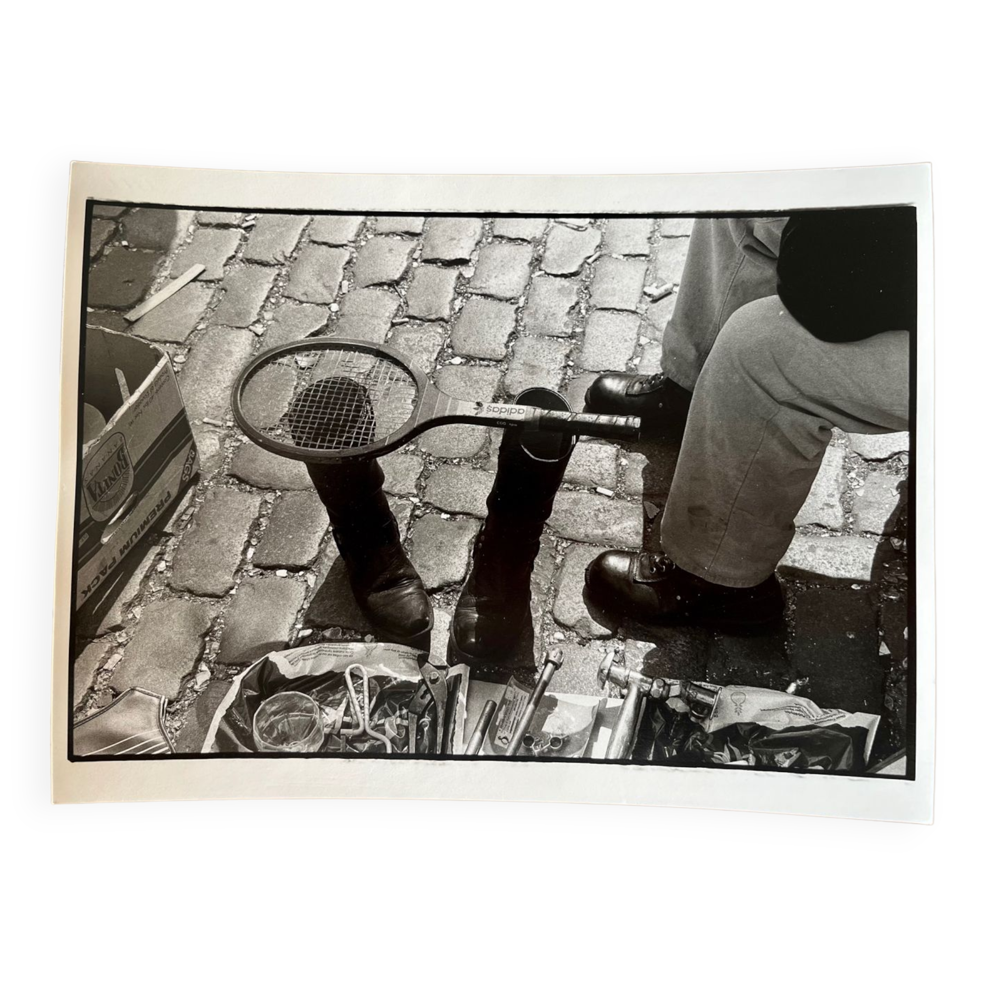 Broc on the pavement, Late twentieth century silver print