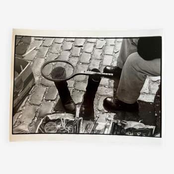 Broc on the pavement, Late twentieth century silver print