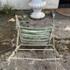 Large 19th century foldable garden armchair in wrought iron and wood