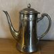Ancienne cafetière à col de cygne en métal argenté – estampillée N.G.