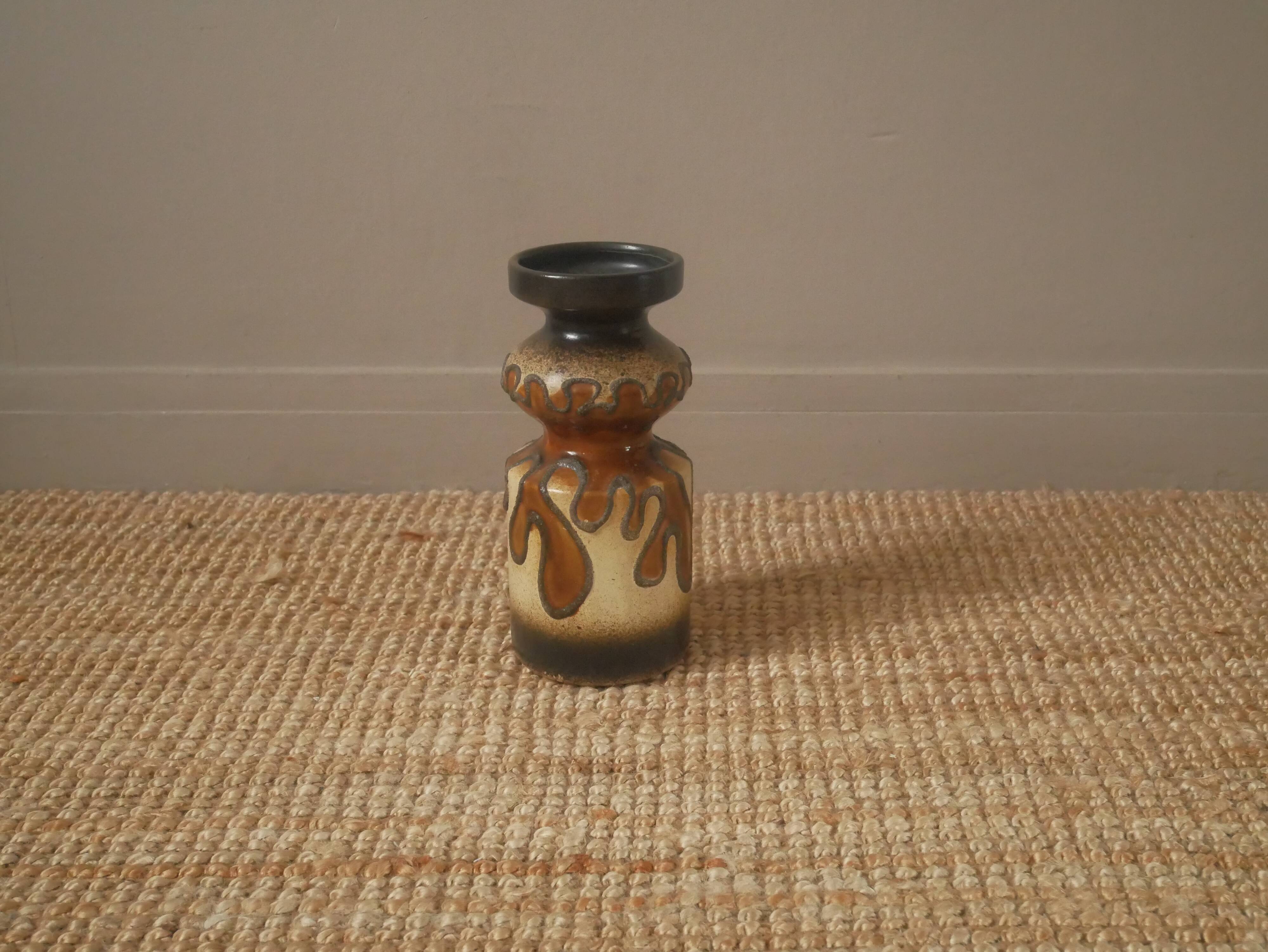 Vintage ceramic vase German ceramic country decoration Scandinavian design handmade