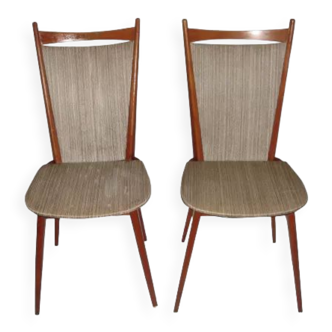 Scandinavian chairs from 1970, skaï marble