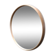 Vintage Scandinavian wooden circular mirror, 1970s