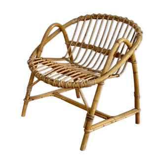 Fauteuil enfant rotin