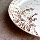 Ironware cake plate from Creil and Montereau, "Glaïeul" service