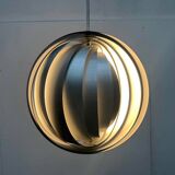 Mid-century modern moon pendant lamp from East Germany by Verner Panton for Erjoka, 1960s.