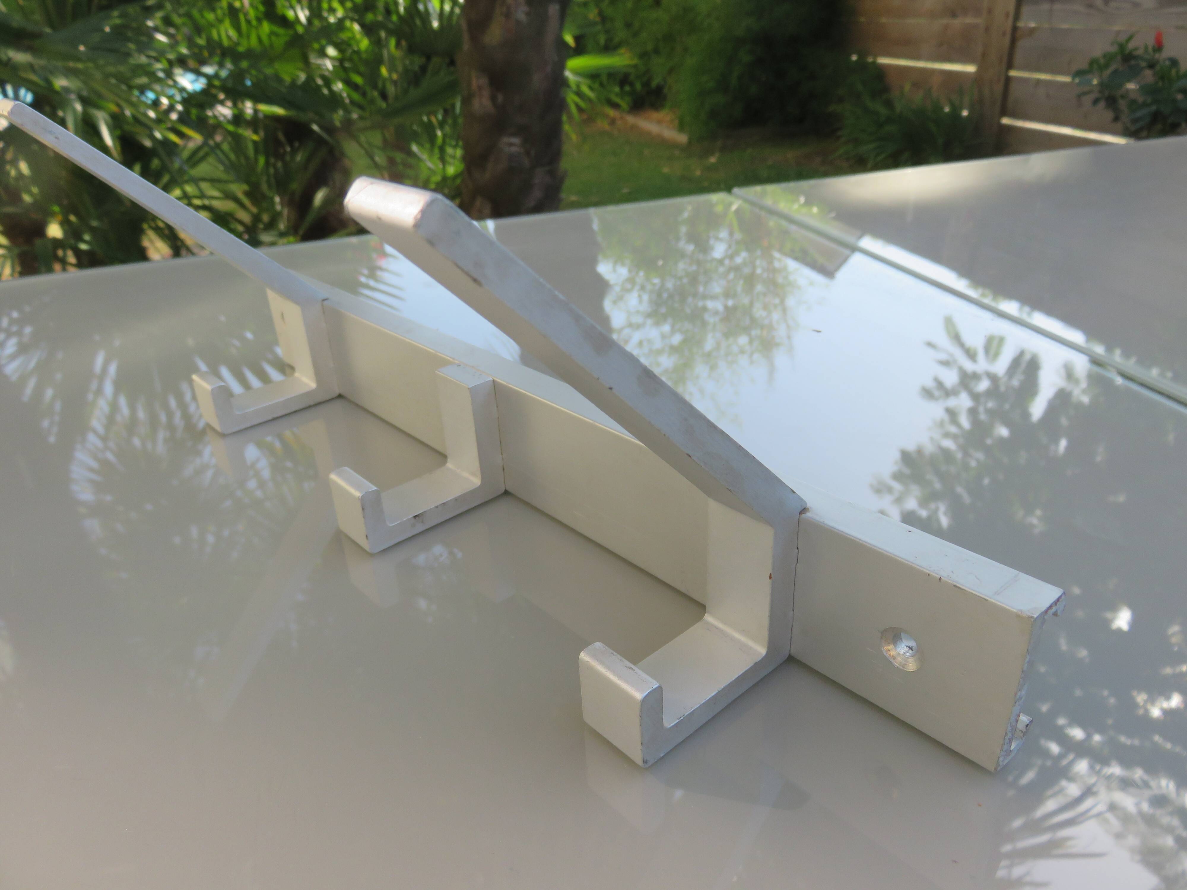 Modernist aluminium coat rack from the 1970s.